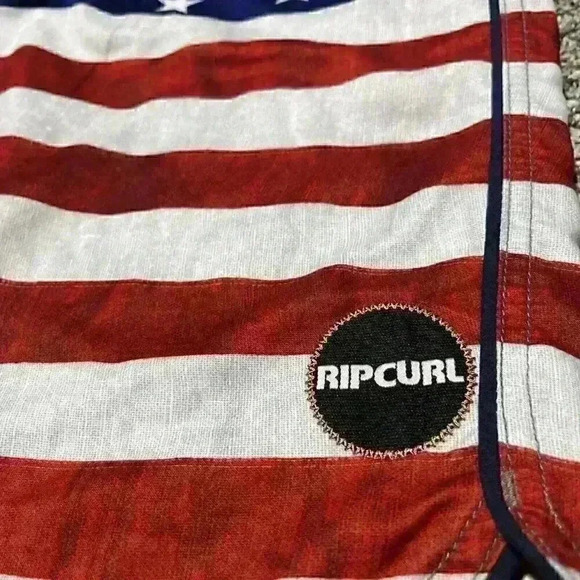 Rip Curl Patriotic Red White Blue Stars Stripes USA Flag Board Shorts Mens 29 - Picture 5 of 12